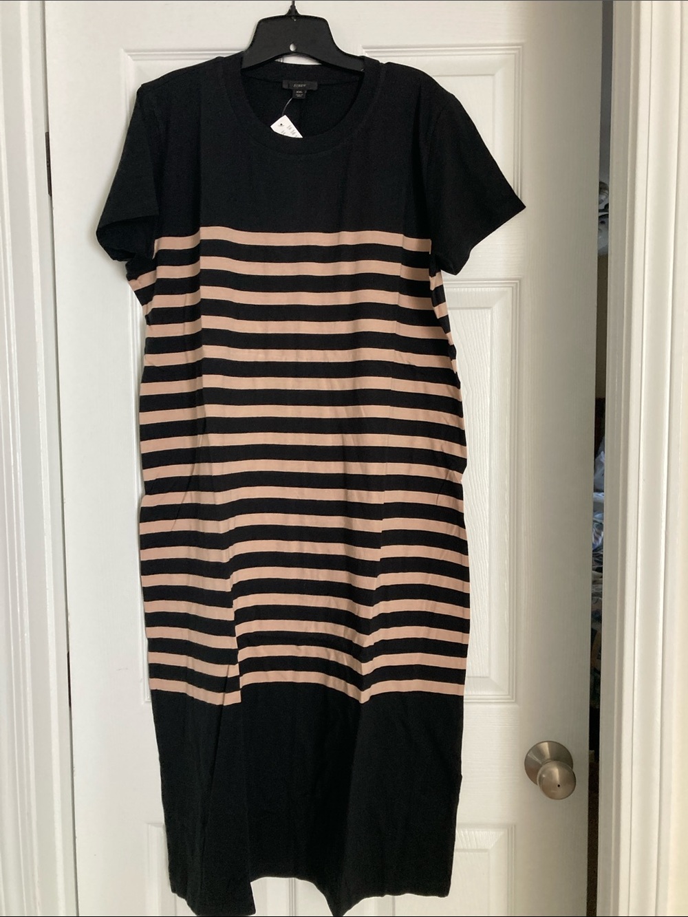 JCrew midi t-shirt dress in stripe